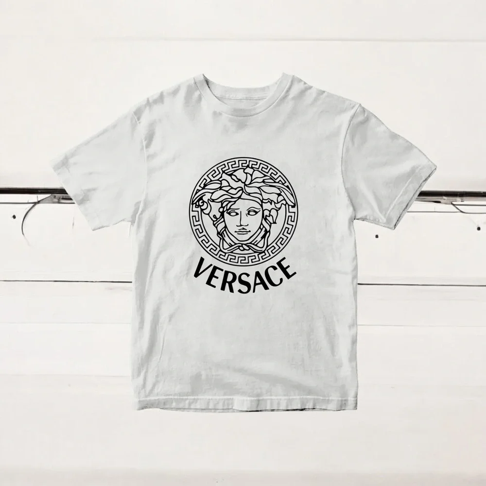 Cotton Unisex Luxury Short Sleeve Shirt Men Women T Shirt White Black - Picture 2 of 2